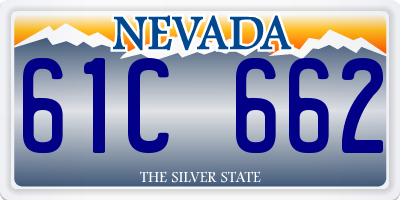 NV license plate 61C662