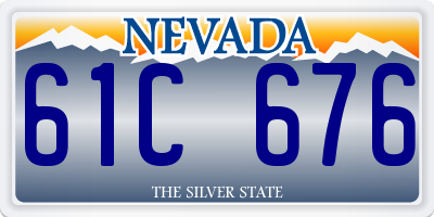 NV license plate 61C676