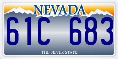 NV license plate 61C683