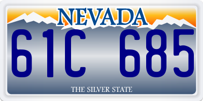 NV license plate 61C685