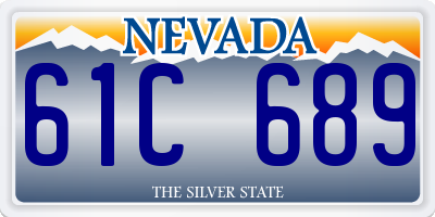 NV license plate 61C689