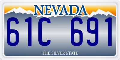 NV license plate 61C691