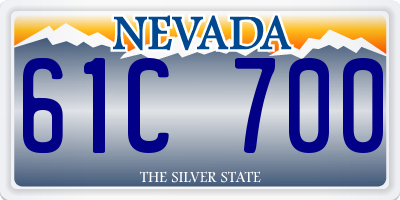 NV license plate 61C700