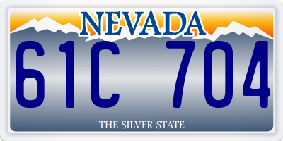 NV license plate 61C704