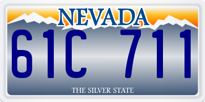 NV license plate 61C711