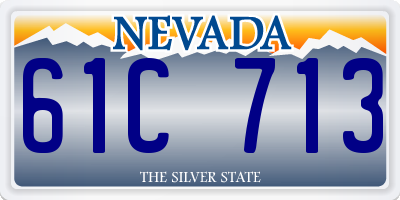 NV license plate 61C713
