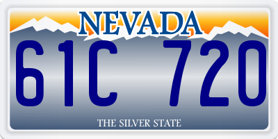 NV license plate 61C720