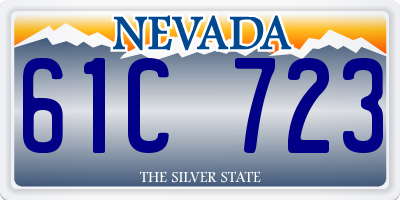 NV license plate 61C723