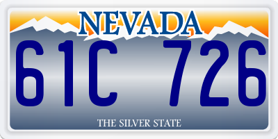 NV license plate 61C726
