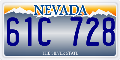 NV license plate 61C728