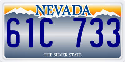 NV license plate 61C733
