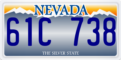 NV license plate 61C738
