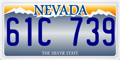 NV license plate 61C739