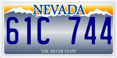 NV license plate 61C744