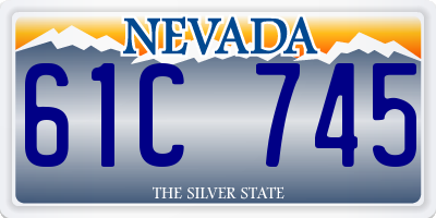 NV license plate 61C745