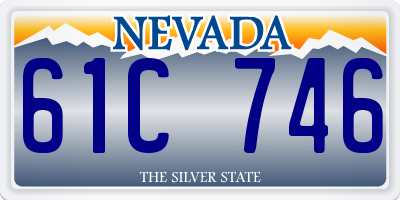 NV license plate 61C746