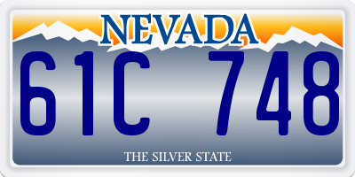 NV license plate 61C748
