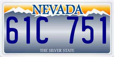 NV license plate 61C751