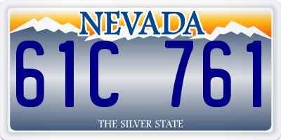 NV license plate 61C761