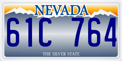 NV license plate 61C764