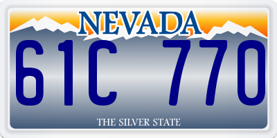 NV license plate 61C770