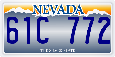 NV license plate 61C772