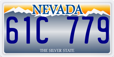 NV license plate 61C779