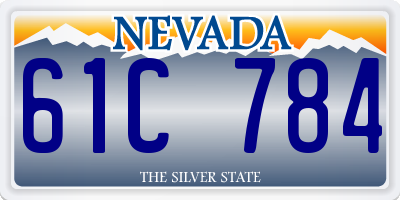 NV license plate 61C784