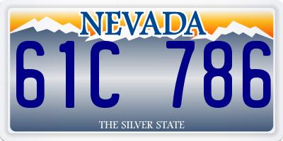 NV license plate 61C786