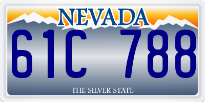 NV license plate 61C788