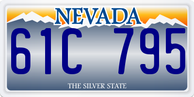 NV license plate 61C795