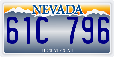 NV license plate 61C796