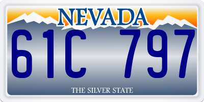 NV license plate 61C797