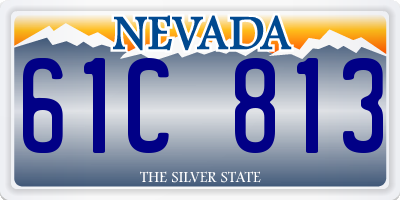 NV license plate 61C813