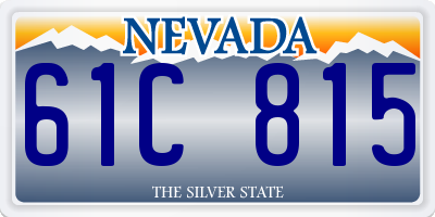 NV license plate 61C815
