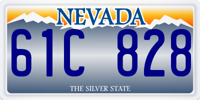 NV license plate 61C828