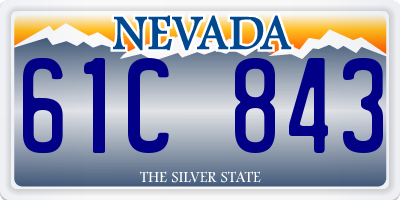 NV license plate 61C843