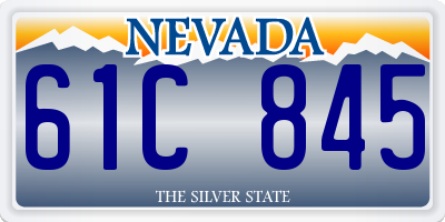 NV license plate 61C845