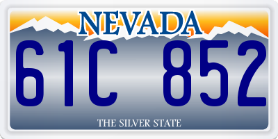 NV license plate 61C852