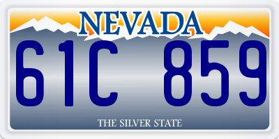 NV license plate 61C859
