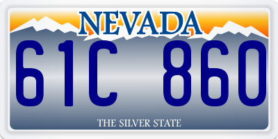 NV license plate 61C860
