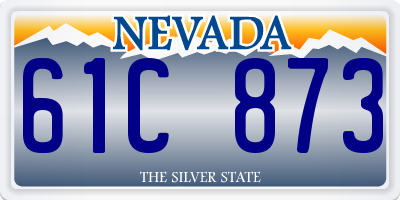 NV license plate 61C873