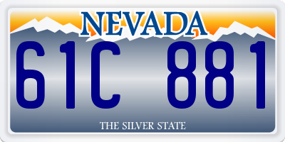 NV license plate 61C881