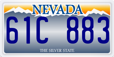 NV license plate 61C883