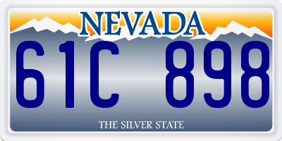 NV license plate 61C898