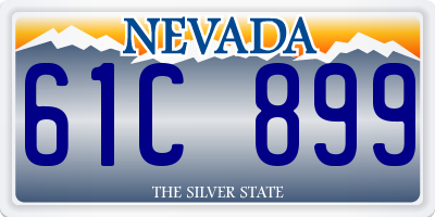 NV license plate 61C899