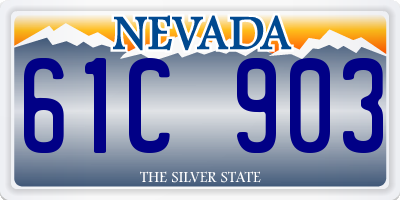 NV license plate 61C903