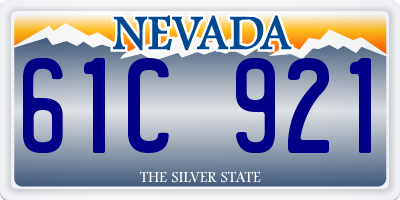 NV license plate 61C921