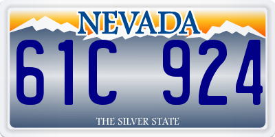NV license plate 61C924