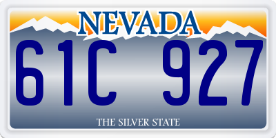 NV license plate 61C927